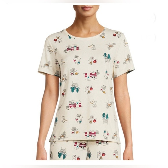 Glamping s'mores 2-piece Women’s plus size shirt & joggers pajama set size 3XL - Picture 11 of 14